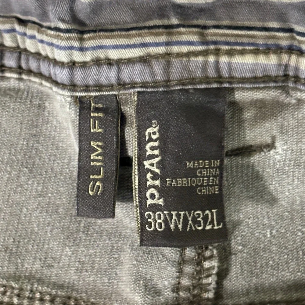 prAna Mens Slim Fit Corduroy Pants 38x32 Brown Fine Wale 5-Pocket Straight Leg